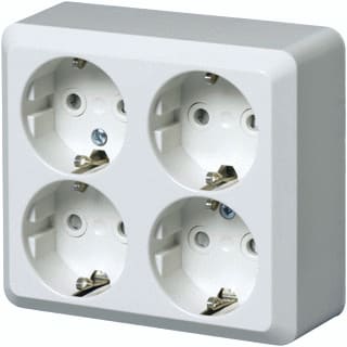 ABB Busch-Jaeger - AP Wandcontactdoos (WCD schakelmat.) Wcd 404Ea