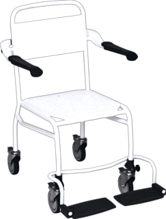 Linido - Douche-/toiletstoel Hand Dch-Stl Zw Hg Wt