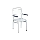 Linido - Douche-/toiletstoel hand dch-stl zw lg rvsc/wt