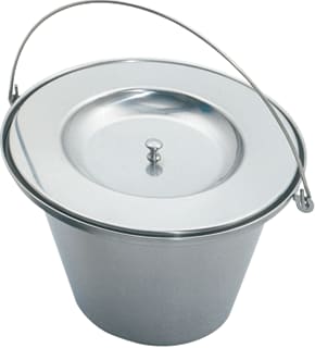 Linido - Toebeh./onderd. douche-/toiletstoel Hand Toiletemmer+Deksel Rvs