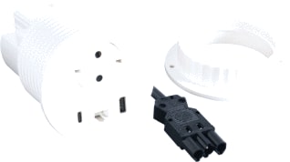 Legrand - Incara Bureau aansluitunit disq80 wit1 wcd+usb+rj45