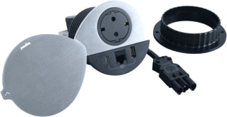 Legrand - Incara Bureau aansluitunit disq80 alu dksl+usb+rj45+