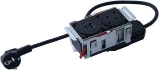 Legrand - Incara Bureau aansluitunit disq'in 2 mech 1 wcd+usb