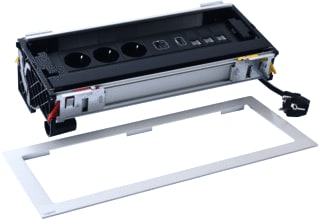 Legrand - Incara Bureau aansluitunit Flip Up 12Mod3 Wcd+Usb+3