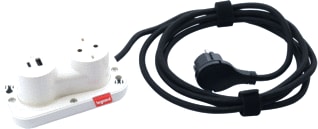 Legrand - Incara Bureau aansluitunit electr'on wit 2me wcd+usb