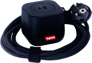 Legrand - Incara Bureau aansluitunit electr'on kit zw 1usb a+c