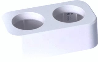 Legrand - Incara Bureau aansluitunit electr'on afw. wit 2 mech