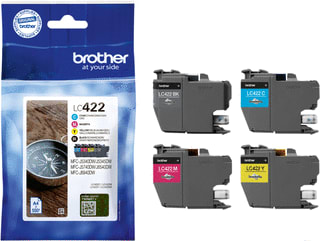 Brother - Verbr.mat. vr fax/printer/all-in-1 Lc422Bk+422C+422M+422Y