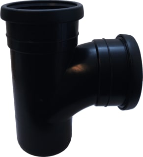 Pipelife - Fitting met 3 aansluitingen pp t-st 125 90gr 2xms zw