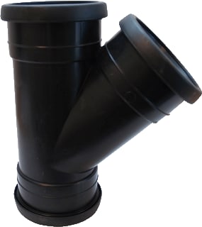 Pipelife - Fitting met 3 aansluitingen pp t-st 75x50 45gr 3mofzw
