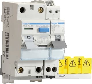 Hager - VISION Inbouwunit met installatieautomaten Comb.1Als 2P+1G.Vks01Combi