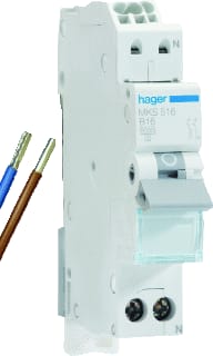 Hager - VISION Installatieautomaat Uitbr Autom 1P+N Vks01Sg