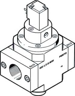Festo - Pneumatisch bed. 2-wegregelafsluit. hee-3/4-d-maxi-230