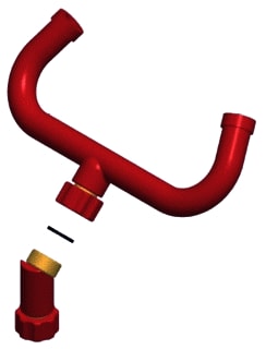 TOF - Toebeh./onderdelen voor nooddouche oogspoelarmat vr 2 sprkppn