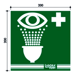 TOF - Toebeh./onderdelen voor nooddouche intern veiligheidssticker