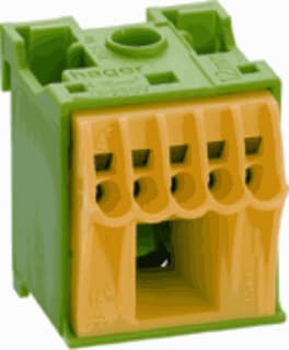 Hager - QuickConnect Aansluitklem voor hoofdkabel Qc-Klem Aarde 6 Pos Kn06E