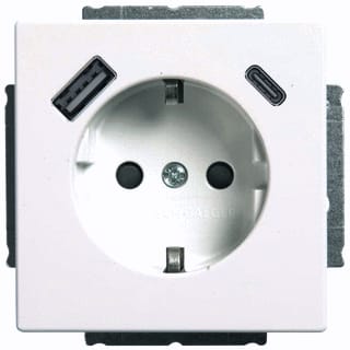 ABB Busch-Jaeger - Future, Solo, Axcent, Carat Wandcontactdoos (WCD schakelmat.) Wcd 20 Eucb2Usbac-84