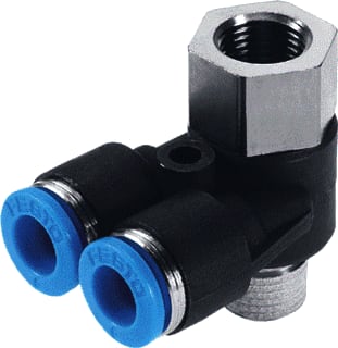 Festo - Fitting met 4 aansluitingen qsytf-1/8-6-b