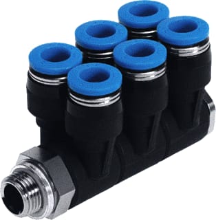 Festo - Fitting met 4 aansluitingen qslv6-g3/8-12