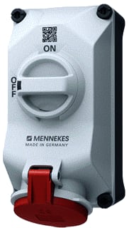 Mennekes - Duo CEE-cont.doos uitschak.baar, bevei. wcd 32a 5p 6h 400v ip44