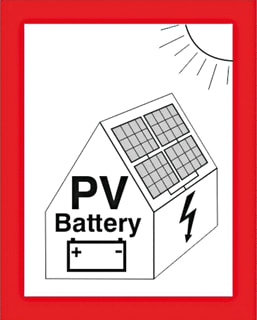 Cimco - Veiligheidspictogram Waarschwngsymb Pv Battery