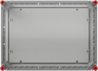ABB - VMS Installatiekast leeg 43 Lege Kst Trnsp Dksl