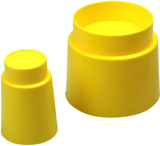 De Beer - Closetaansluitstuk Afdekdoppen 45 Mm + 90 Mm