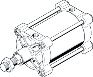 Festo - Pneumatic cylinder dsbg-160-25-p-n3