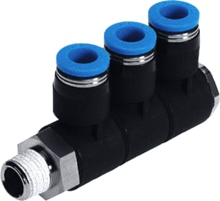 Festo - Fitting met 4 aansluitingen Qslv3-3/8-10