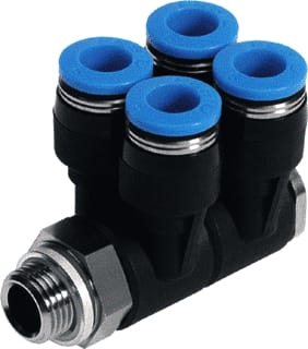 Festo - Fitting met 4 aansluitingen qslv4-g1/4-6