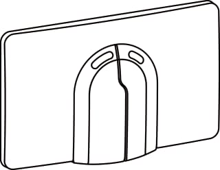 Wisa - Dual Flux Bedieningsplaat spoelsysteem Bedpaneel Dualflux Wit