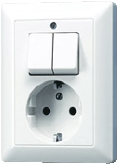 Jung - AS500 Combinatie schakelaar/wcd Comb Serie/Wcd Wit