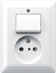 Jung - AS500 Combinatie schakelaar/wcd Comb Schak/Wcd Z/A Wit As