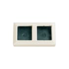 Jung - AS500 Opbouwbak inbouwschakelmateriaal Opbkap+Raam 2V Wit