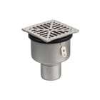 Aquaberg - Business Line HygienicPro Vloerput met 1 aansluiting Rvs Putrst 75Mm 145X145Mm