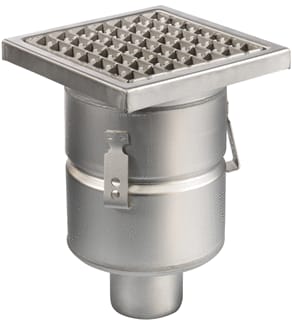 Aquaberg - Business Line Vloerput met 1 aansluiting Rvs Marst 75Mm 200X200Mm