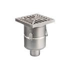 Aquaberg - Business Line HygienicPro Vloerput met 1 aansluiting Rvs Putrst 75Mm 200X200Mm