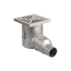 Aquaberg - Business Line HygienicPro Vloerput met 1 aansluiting Rvs Putrst 75Mm 200X200