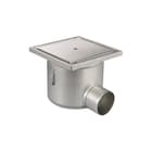 Aquaberg - Business Line Vloerput met 1 aansluiting rvs pldksl 110mm 300x300mm