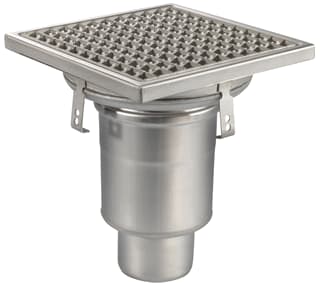 Aquaberg - Business Line Vloerput met 1 aansluiting Rvs Marst 110Mm 300X300Mm