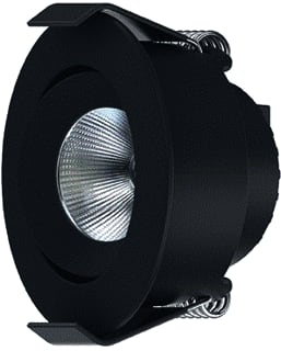 Interlight - Camicro Downlight/spot/schijnwerper Kantel Dim 4W Zw