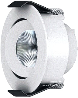 Interlight - Camicro Downlight/spot/schijnwerper Kantel Dim 4W Wit