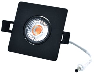 Interlight - Camini Downlight/spot/schijnwerper Vierkant Dim 8W Zw
