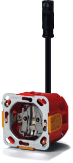 Technische Unie - Hollewanddoos met schakelmateriaal Gira 1V Wcd Rd Bw Att