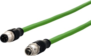 Metz Connect - PGAQ5 Patchkabel twisted pair v industrie Con Line M12 D-Cod 5.0M