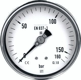 Ubel - 1015A/RVS Buisveermanometer manmtr 1/2bu 100 0+4b
