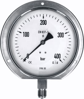 Ubel - 1015R/RVS Buisveermanometer manmtr 1/2bu 100 -1+5b