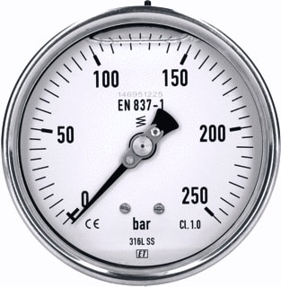 Ubel - 1018A/RVS Buisveermanometer Manmtr 1/2Bu 100 0+100B