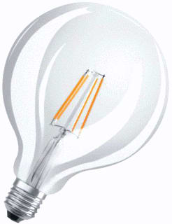 Osram - Retrofit Classic Globe LED-lamp Ledsg12540 4,5W 827Fil E27