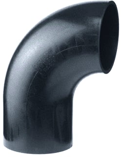 Akatherm - HDPE drainage Fitting met 2 aansluitingen Alxs Bocht 90 +L Been 75